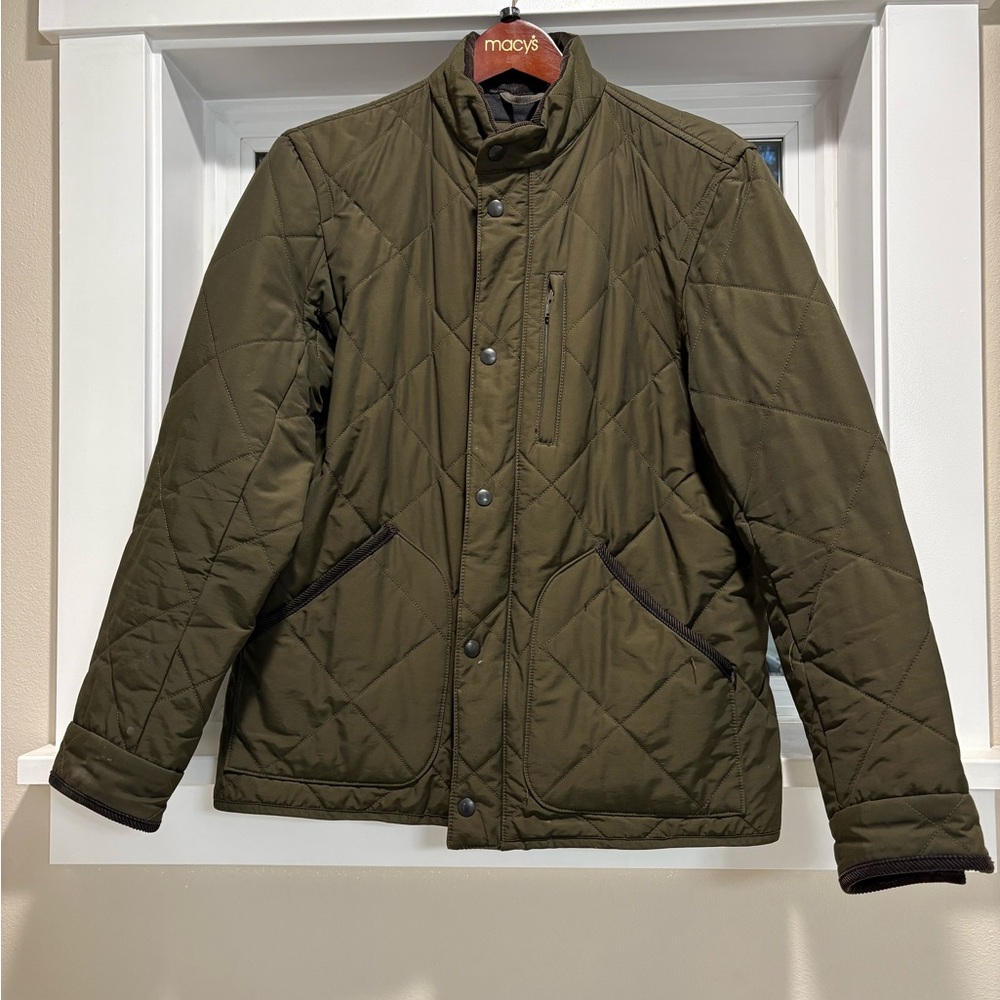 J. Crew Sussex Quilted Puffer Jacket with PrimaLoft - Olive Green - Medium
